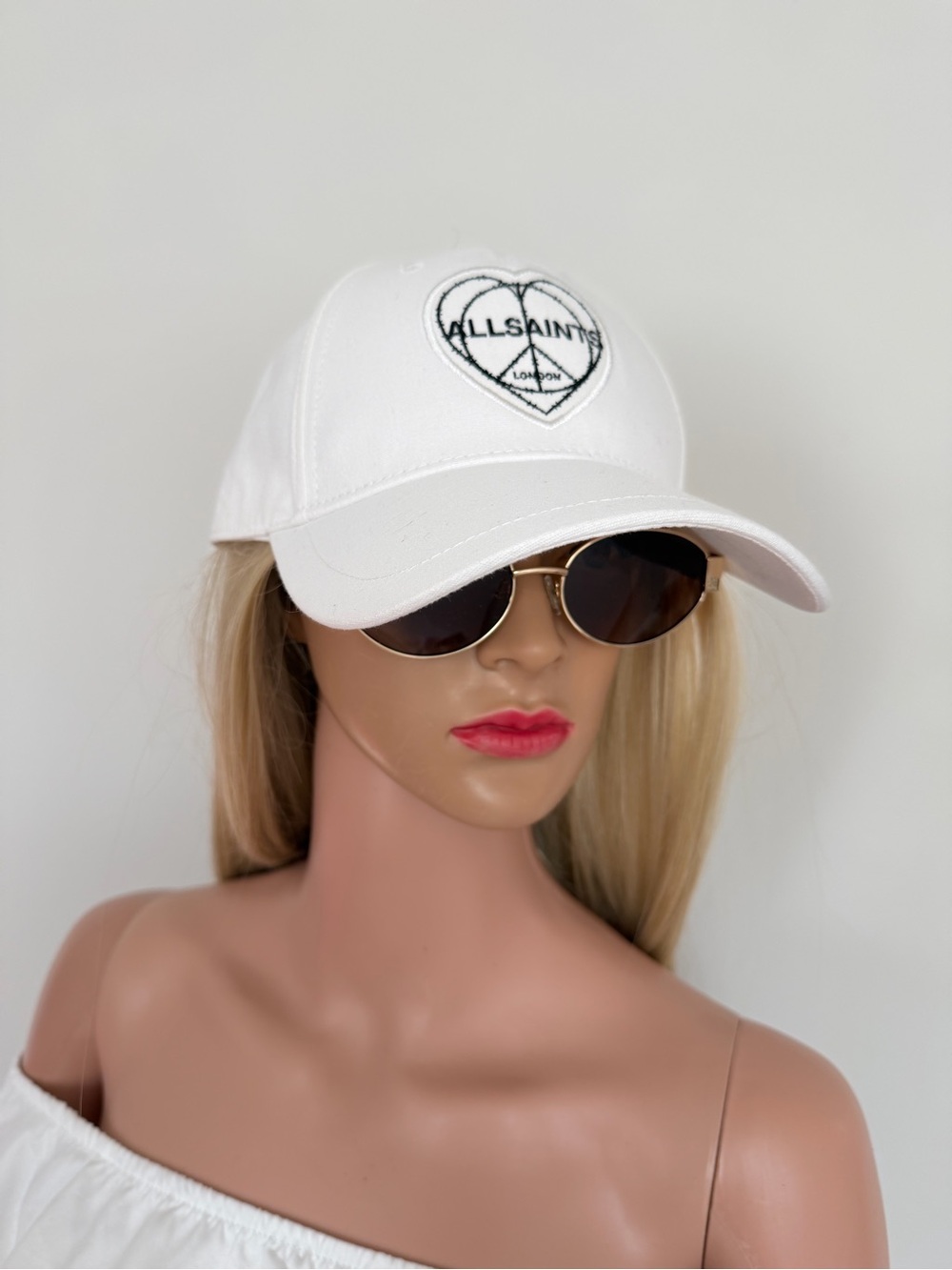 All Saints White Heart Logo Cap